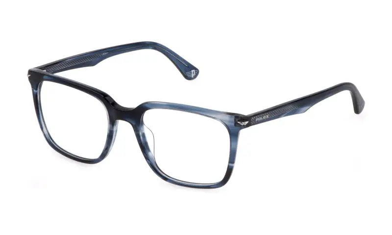 Uomo VPLG73 09N4 Montature da vista Acetato Blu Squadrata