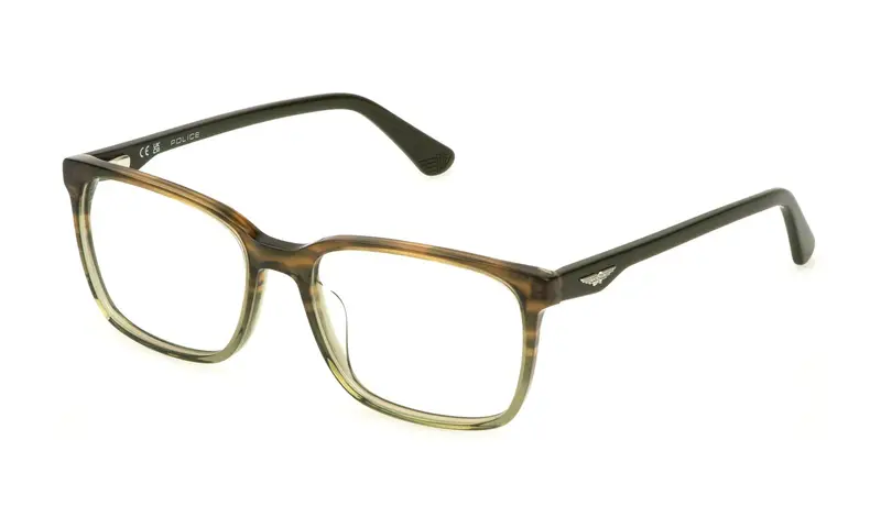Police Uomo VPLN81 ORIGINS LITE 23  0GG6 Montature da vista Acetato Marrone  Squadrata