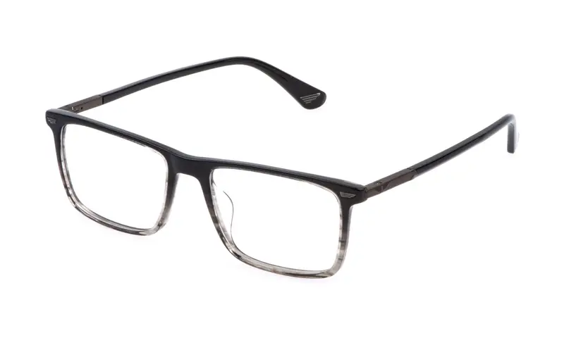 Police Uomo VPLQ68 NEW CROSSROADS 1  01EX Montature da vista Acetato Grigio  Squadrata