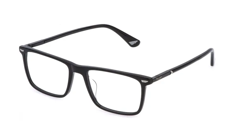 Police Uomo VPLQ68 NEW CROSSROADS 1  700 Montature da vista Acetato Nero  Squadrata