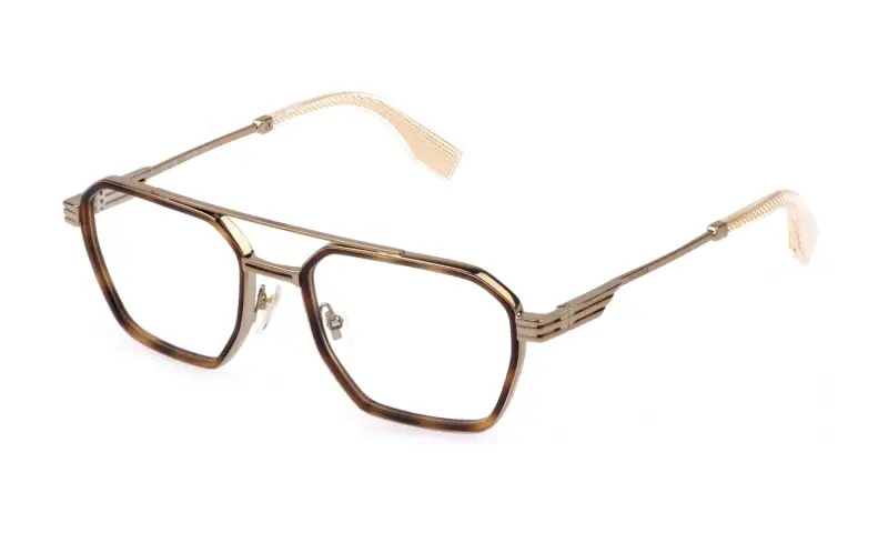 Uomo VPLQ76E 08FF Montature da vista Metallo Oro Geometrica
