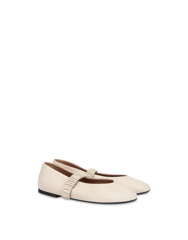 Ballerina Ballet in Nappa GHIACCIO, Pollini Bianco miniatura 2