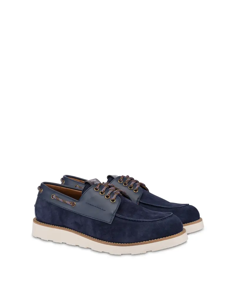 Boat Riviera Shoes in Crosta BLU, Pollini miniatura 2