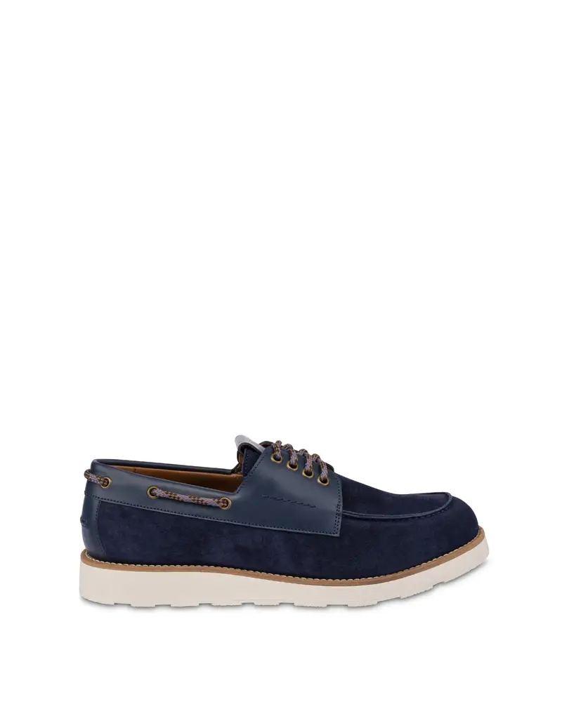 Boat Riviera Shoes in Crosta BLU, Pollini