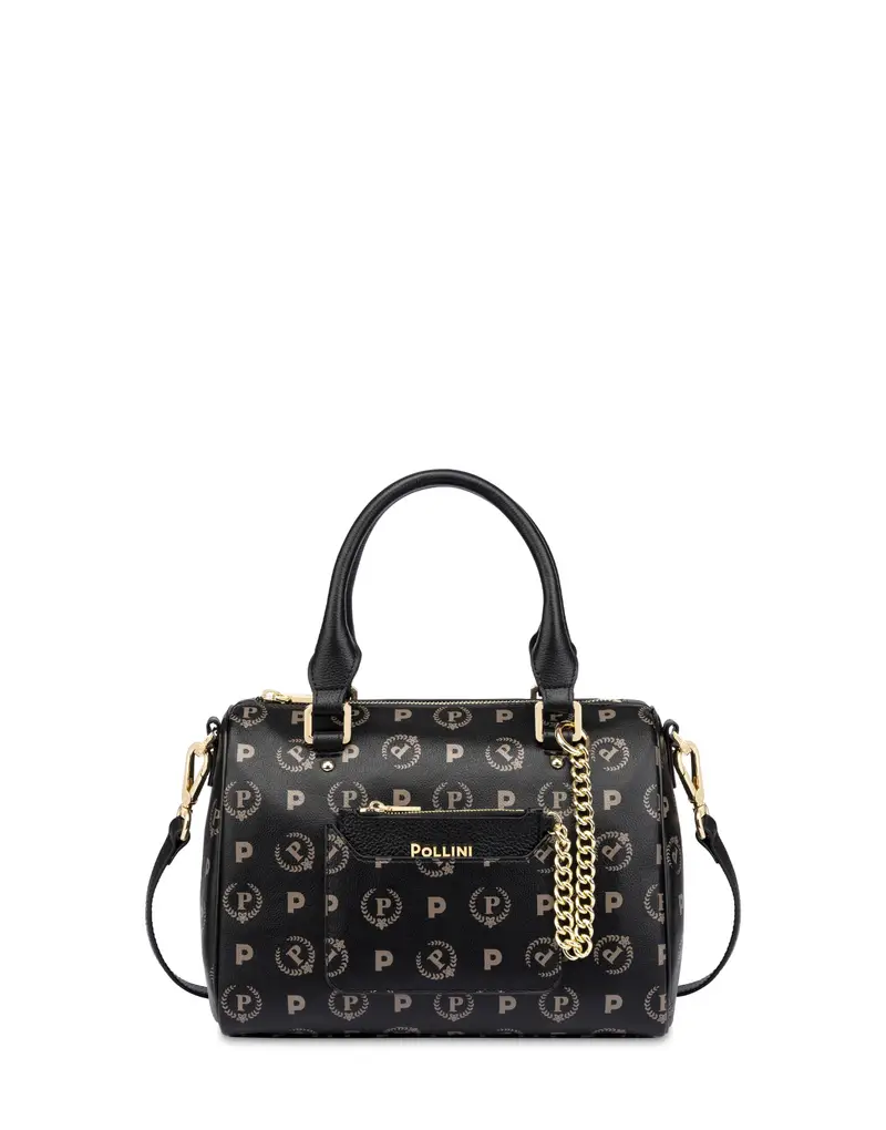 Borsa doppio manico Heritage re-edition + Pocket NERO/NERO/NERO, Pollini