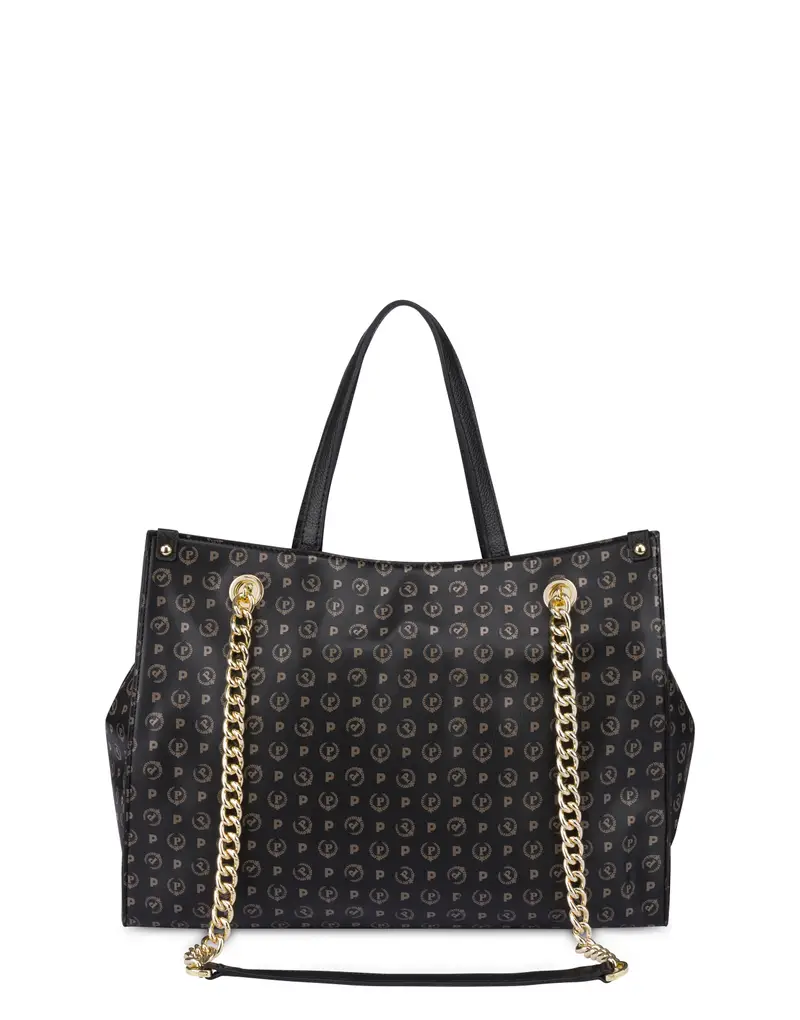 Borsa doppio manico Heritage Soft Relief NERO/NERO, Pollini