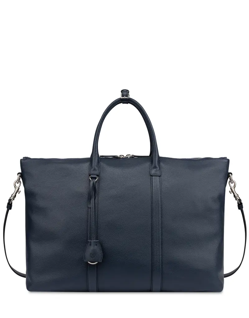 Borsa doppio manico in vitello The New Touch , Pollini Blu