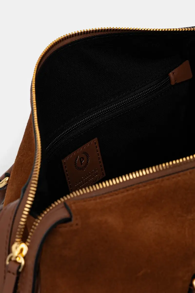 borsa in pelle scamosciata colore marrone PC4406PP0N QD1 miniatura 5