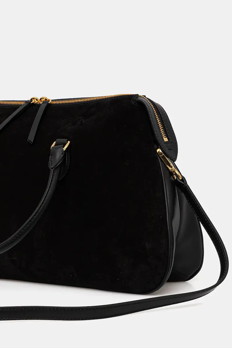 borsa in pelle scamosciata colore nero PC4406PP0N QD1 miniatura 3