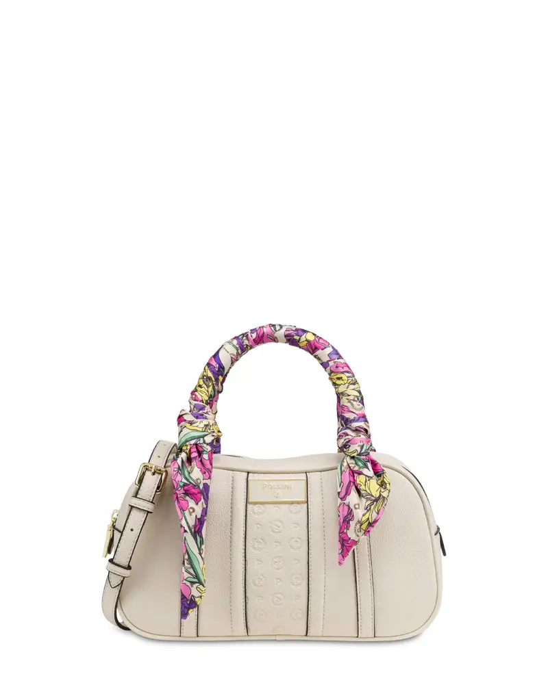 Bowling Bag Lirio in Soft Pu AVORIO/AVORIO, Pollini Marrone