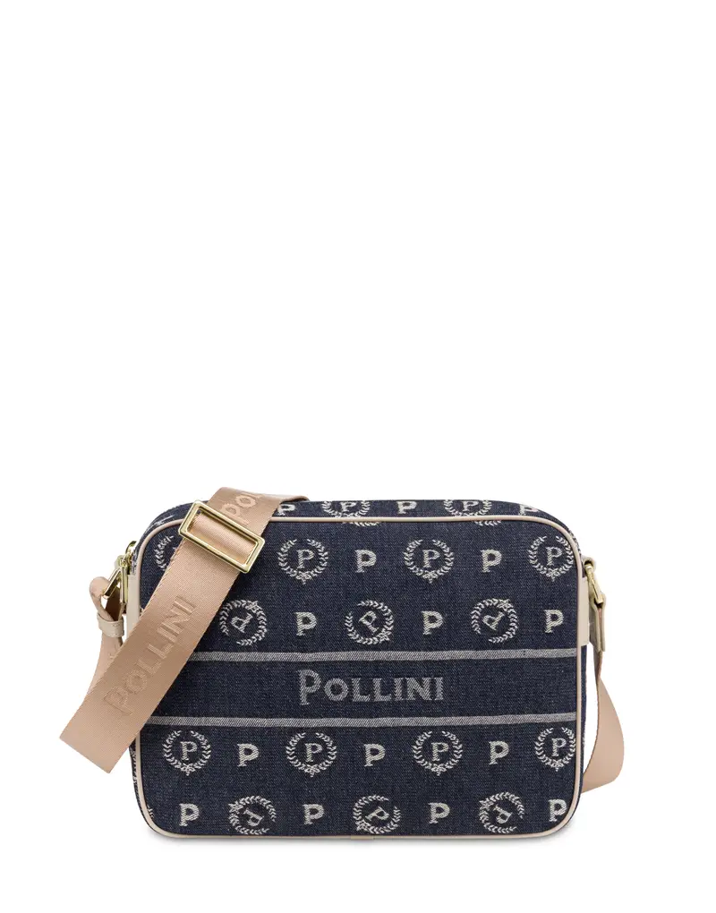 Camera Bag Heritage Marina in Denim BLU/AVORIO, Pollini