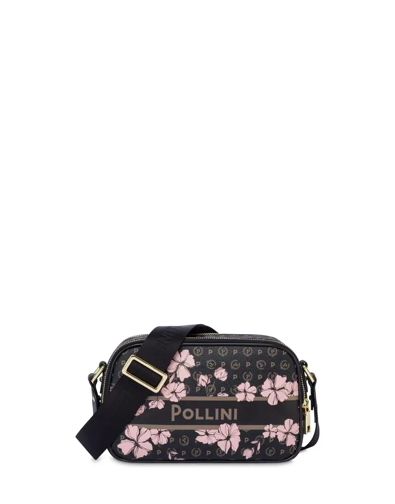 Camera Bag in Heritage Marina Flower , Pollini Nero