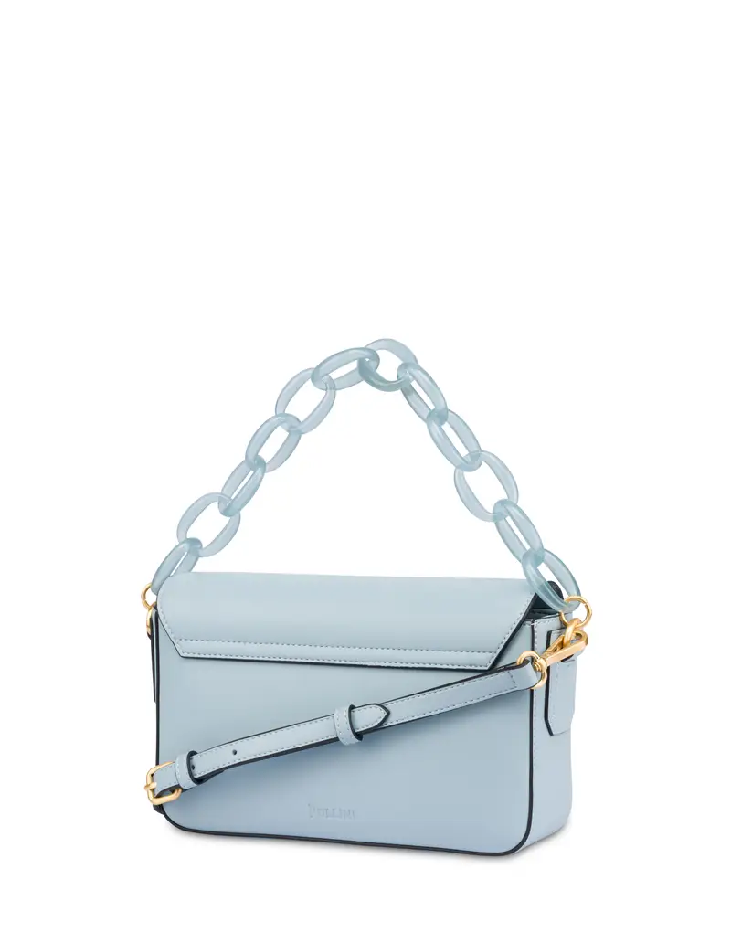 Candy bag con maxi catena CIELO, Pollini Blu miniatura 2