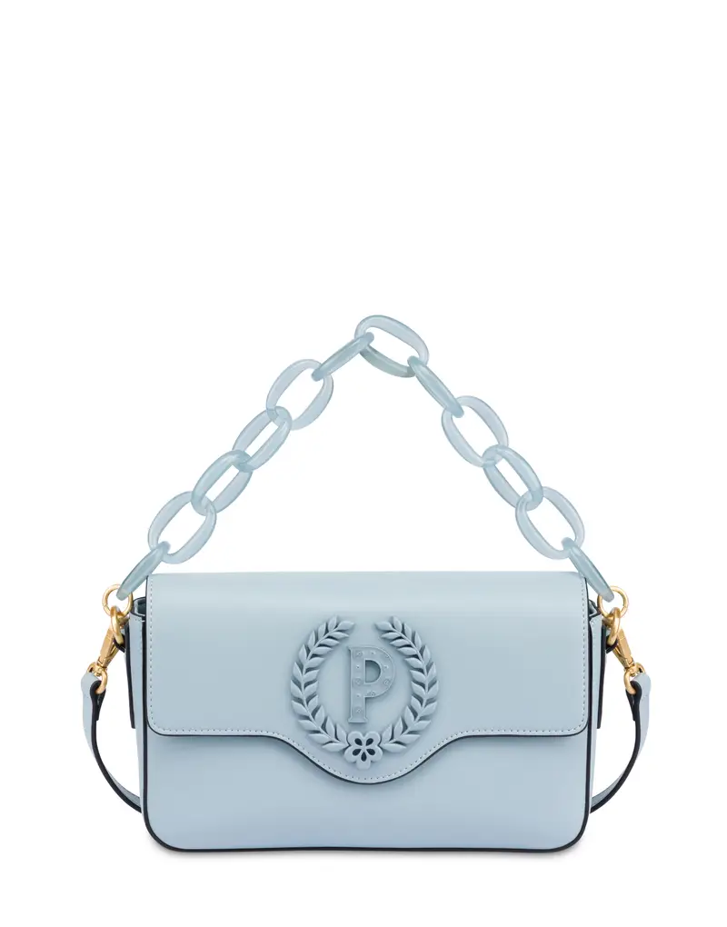 Candy bag con maxi catena CIELO, Pollini Blu