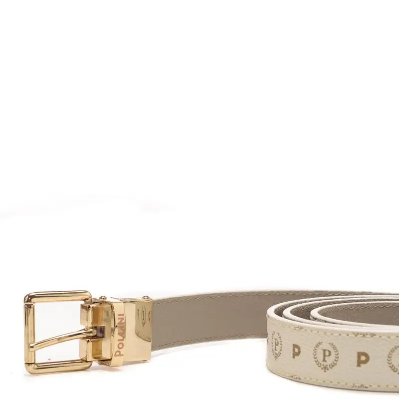 Pollini cintura donna con stampa heritage reversibile avorio ghiaccio miniatura 2