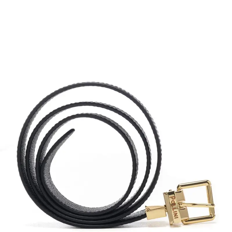 Pollini cintura donna con stampa heritage reversibile nero miniatura 2