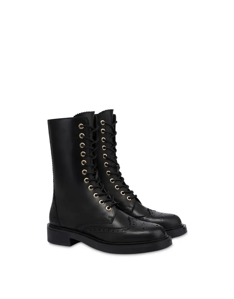 Combat Boot Cambridge in Vitello NERO, Pollini miniatura 2