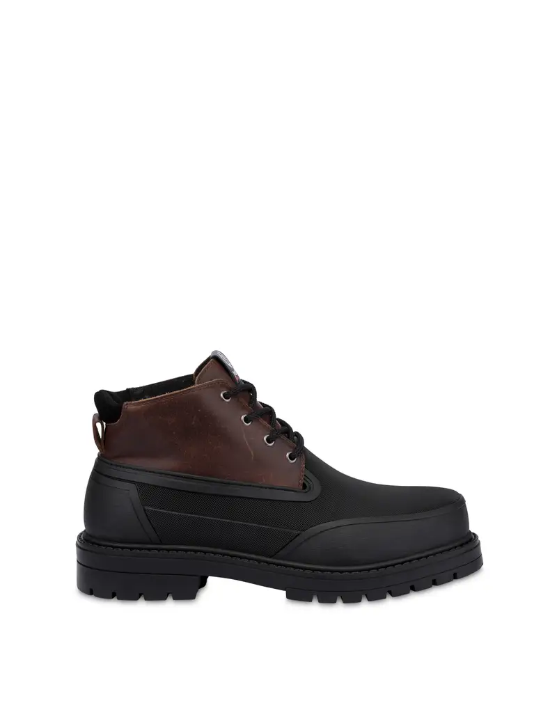 Combat Boot Ice Cracker in Vitello e Crosta T.MORO/NERO/NERO, Pollini Marrone