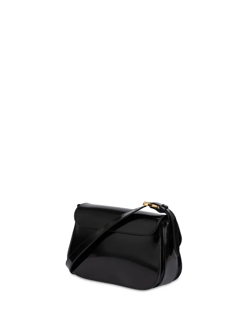 Crossbody Bag Fence in Vitello Abrasivato, Pollini Nero miniatura 2