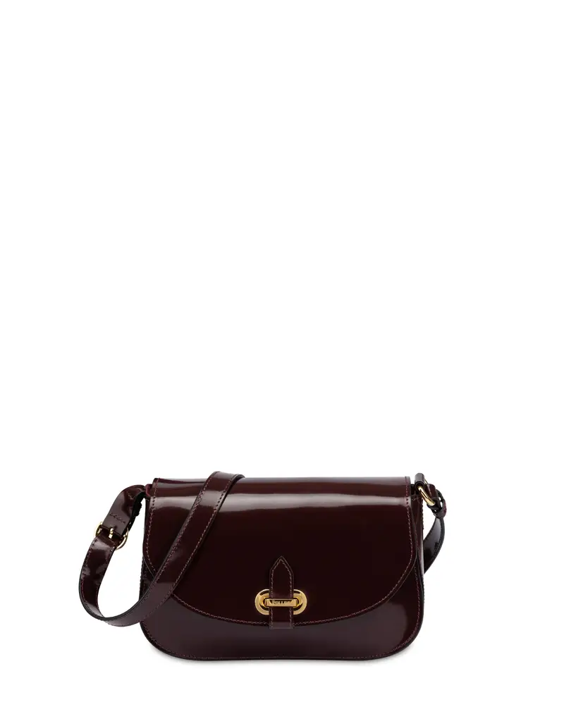 Crossbody Bag Fence in Vitello Abrasivato , Pollini Rosso