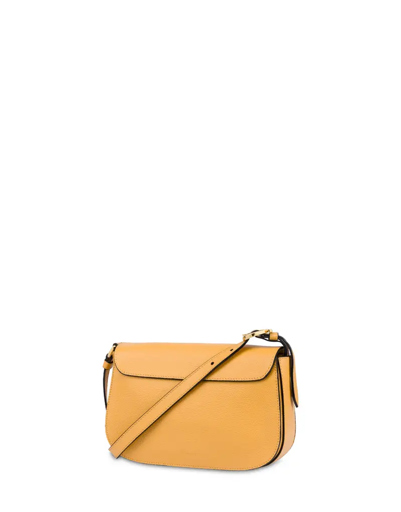 Crossbody Bag Fence in Vitello Bottalato MOSTARDA, Pollini Giallo miniatura 2