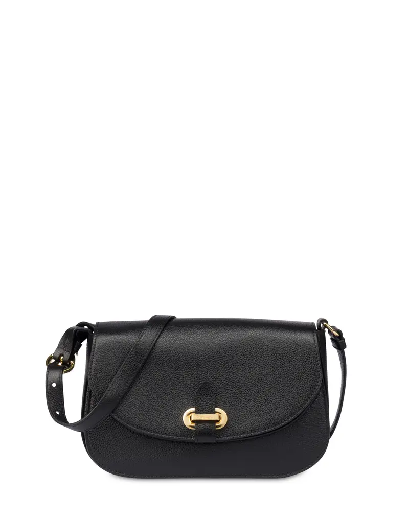 Crossbody Bag Fence in Vitello Granato , Pollini Nero