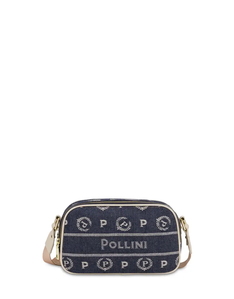 Crossbody Bag Heritage Marina in Denim BLU/AVORIO, Pollini