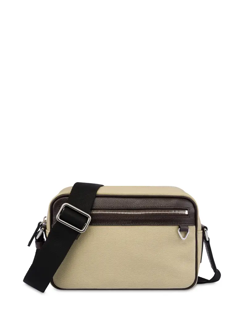 Crossbody Bag in Canvas the New Touch , Pollini Bianco