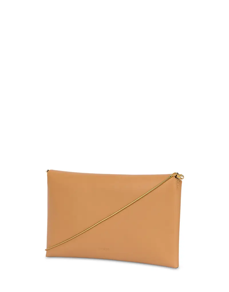 Crossbody Bag Mail in Vitello SABBIA, Pollini Beige miniatura 2