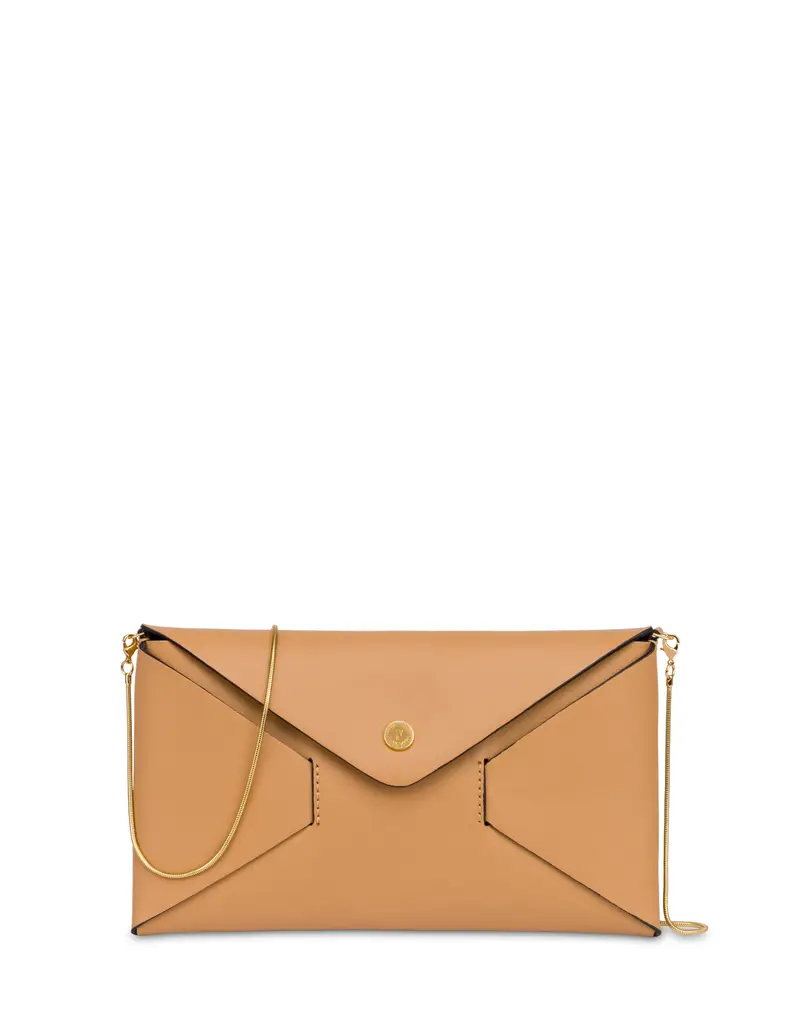 Crossbody Bag Mail in Vitello SABBIA, Pollini Beige