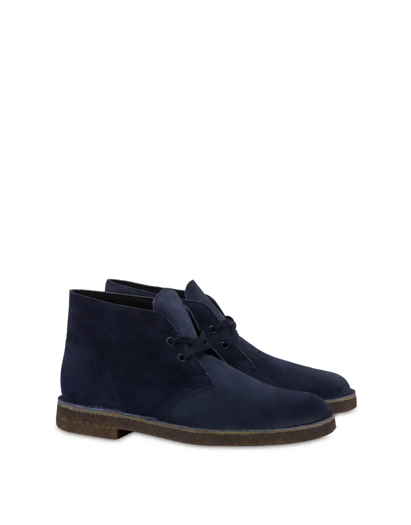 Desert Boot Preppy In Crosta BLU, Pollini miniatura 2