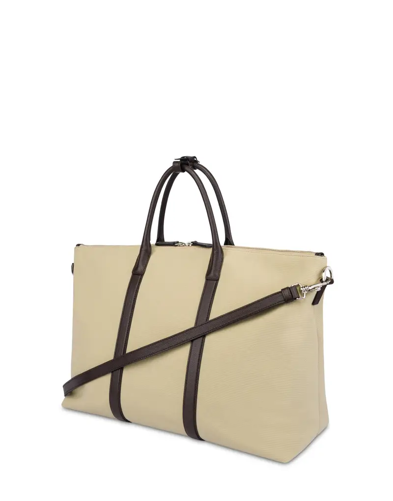 Double Handle Bag in Canvas the New Touch, Pollini Bianco miniatura 2