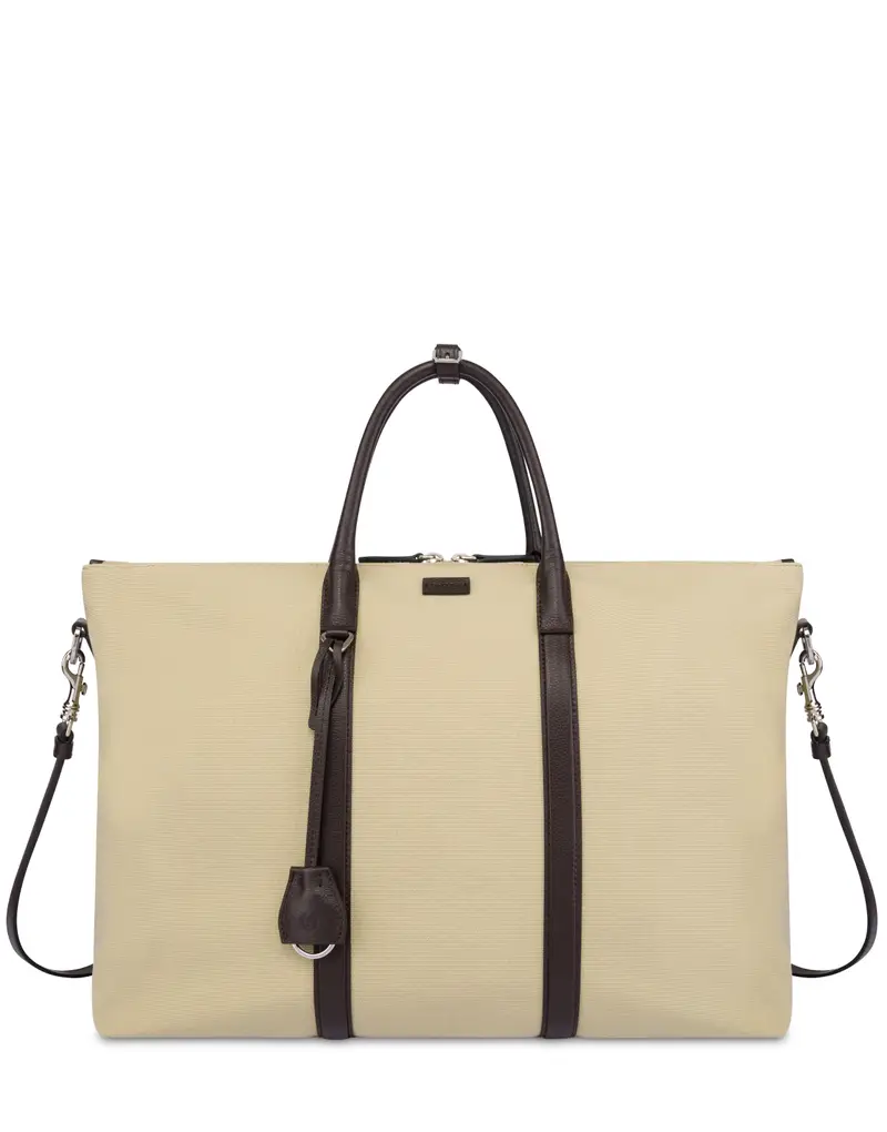 Double Handle Bag in Canvas the New Touch , Pollini Bianco