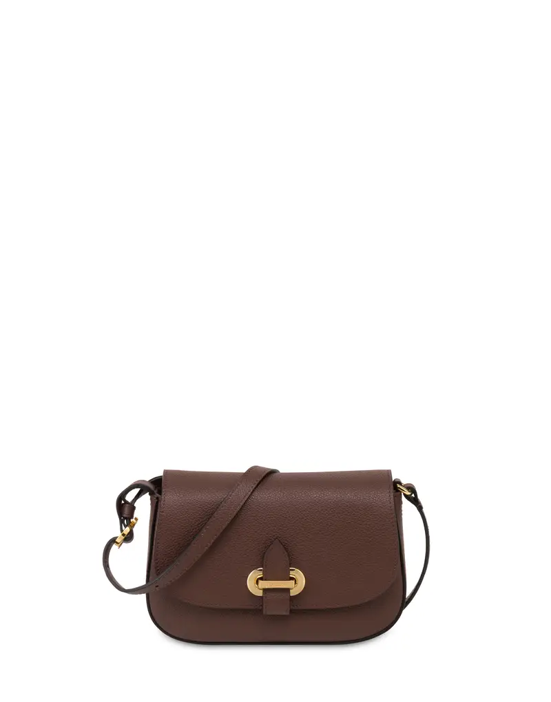 Fence Bag In Crosta T MORO, Pollini Marrone