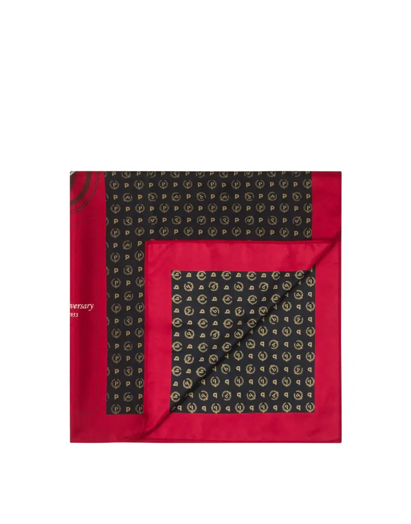 Foulard Heritage 70th Anniversary NERO/ROSSO, Pollini