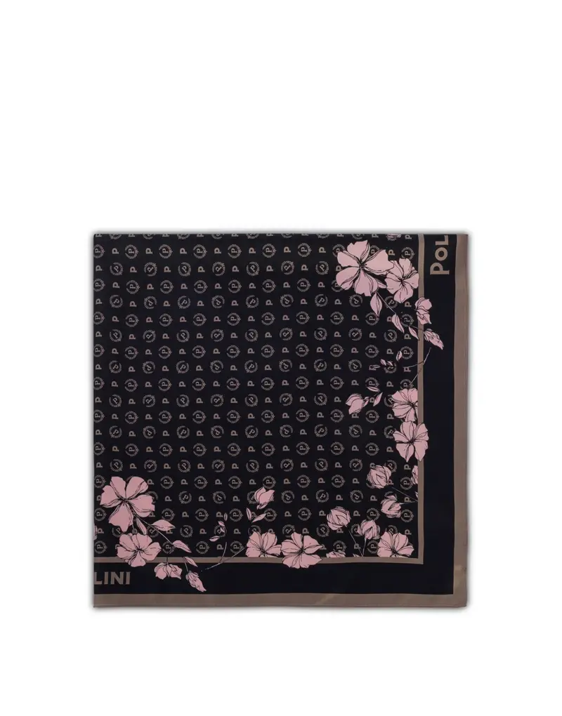Foulard Heritage Marina Flower, Pollini Nero miniatura 2