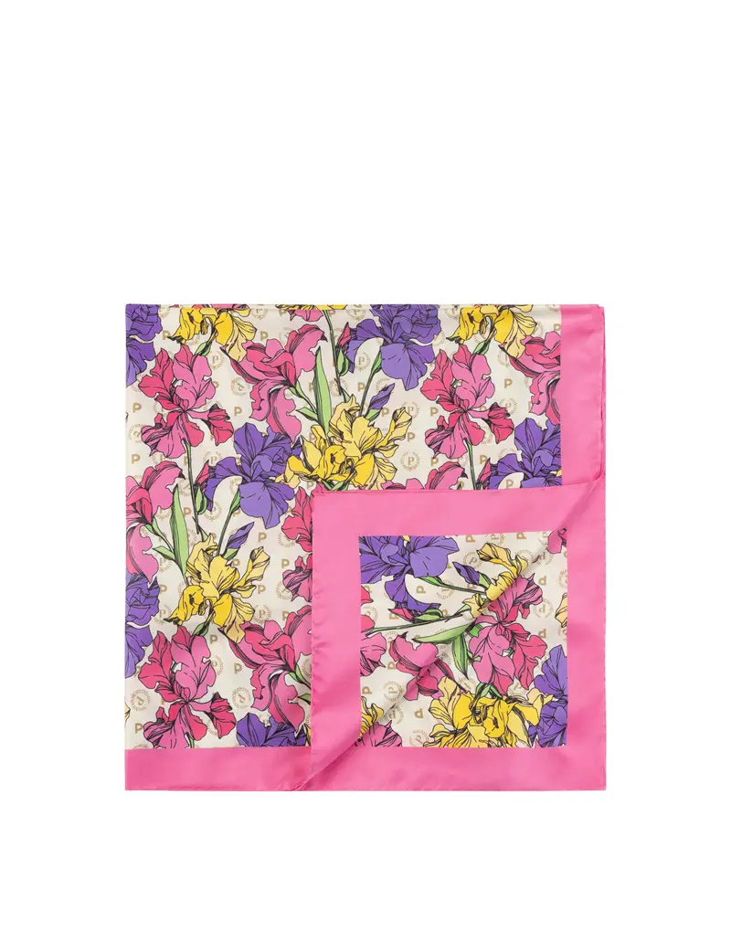 Foulard In Seta Con Stampa floreale multicolor FUXIA, Pollini Rosa