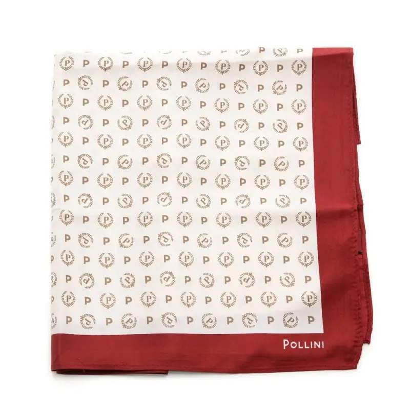 foulard quadrato donna con stampa heritage avorio bordeaux