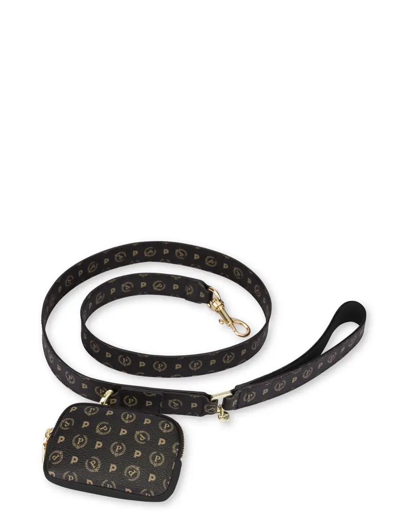 Guinzaglio con pouch Heritage Pet Collection NERO/NERO, Pollini