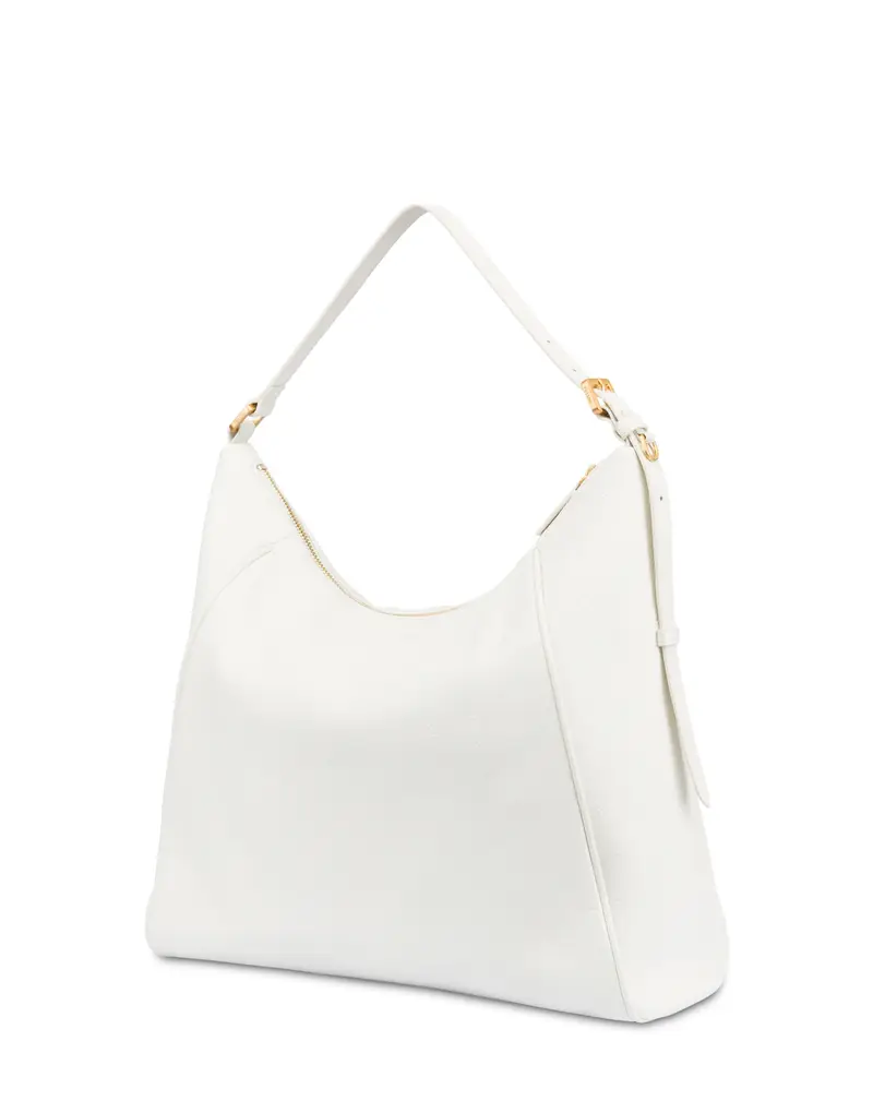 Hobo Bag Echos Real Leather AVORIO, Pollini Bianco miniatura 2