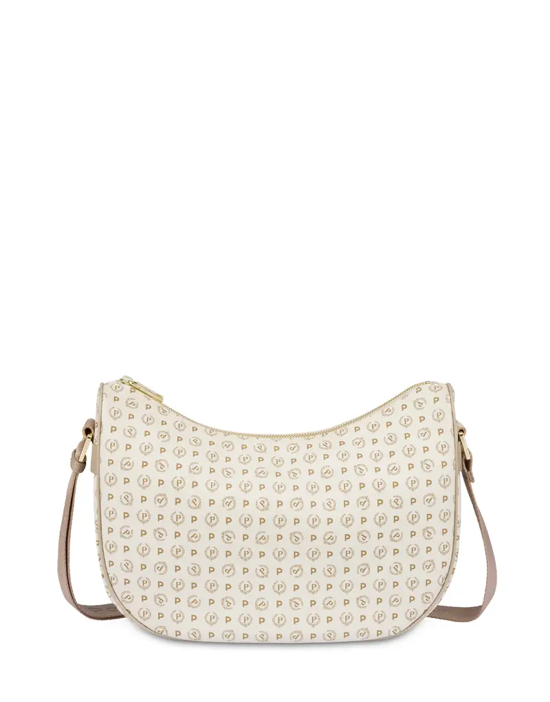 Hobo bag Heritage PVC AVORIO/GHIACCIO, Pollini Bianco