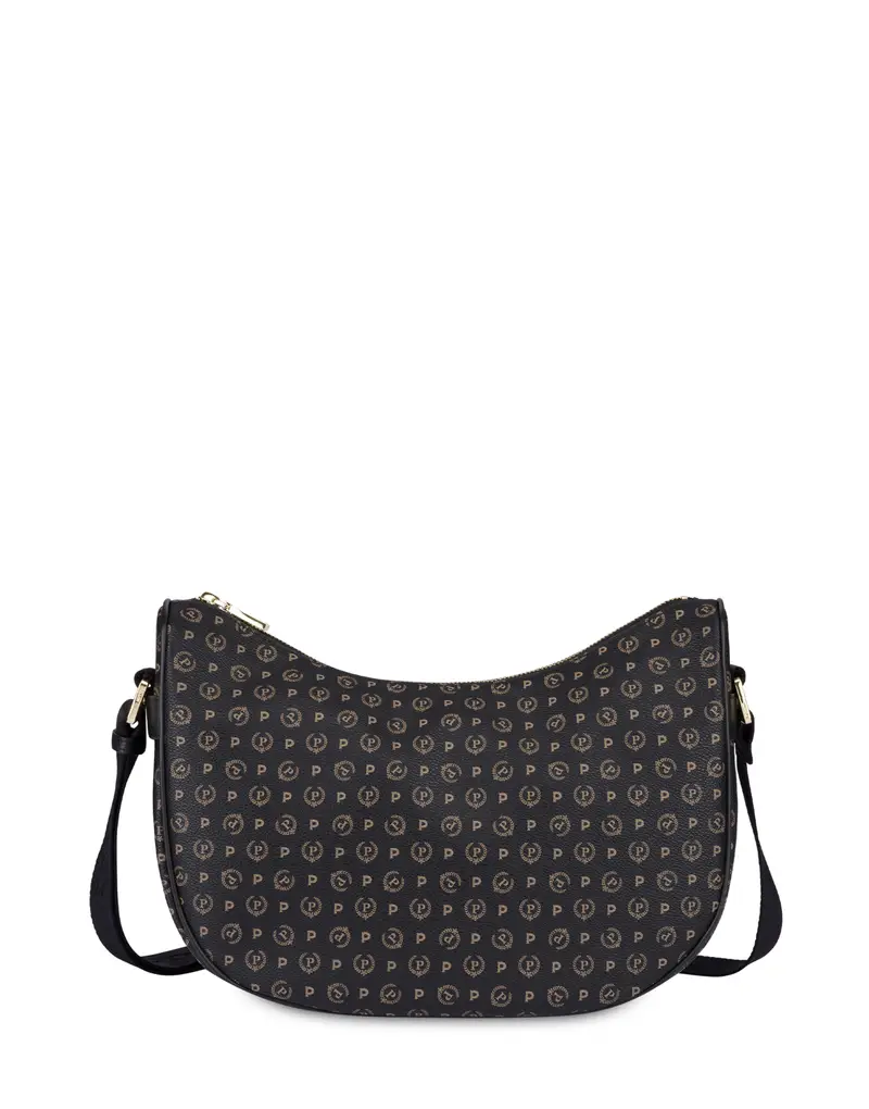 Hobo bag Heritage PVC NERO/NERO, Pollini
