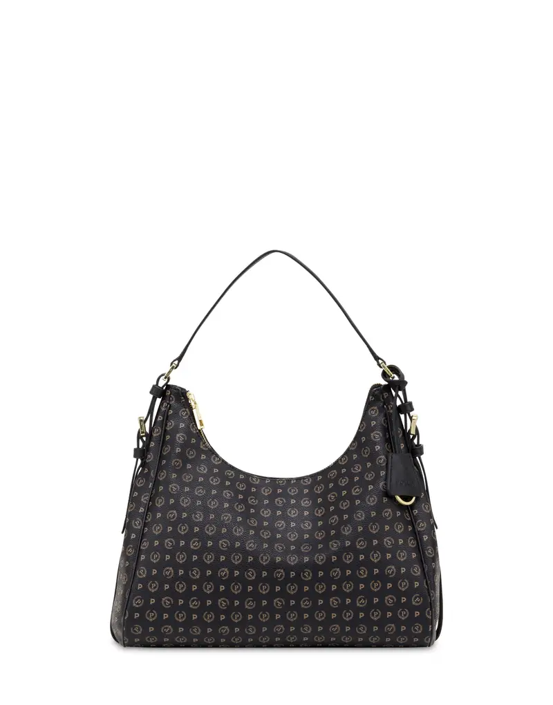 Hobo bag Heritage PVC NERO/NERO, Pollini