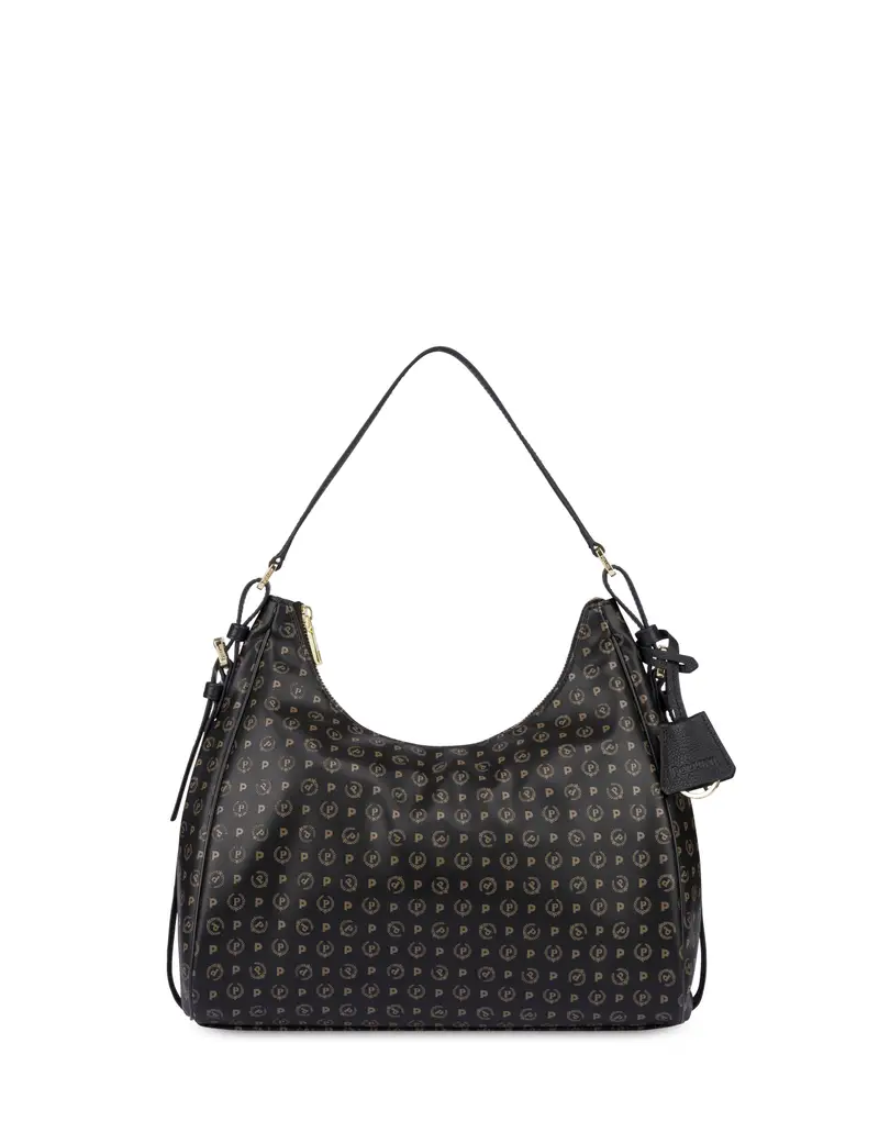 Hobo bag Heritage Soft Touch NERO/NERO, Pollini