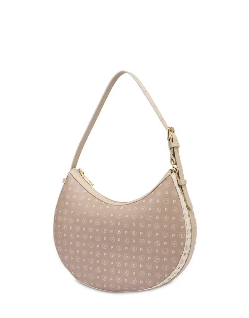 Hobo bag in PVC Heritage Soft Touch AVORIO/BEIGE/GHIACCIO, Pollini Bianco miniatura 2