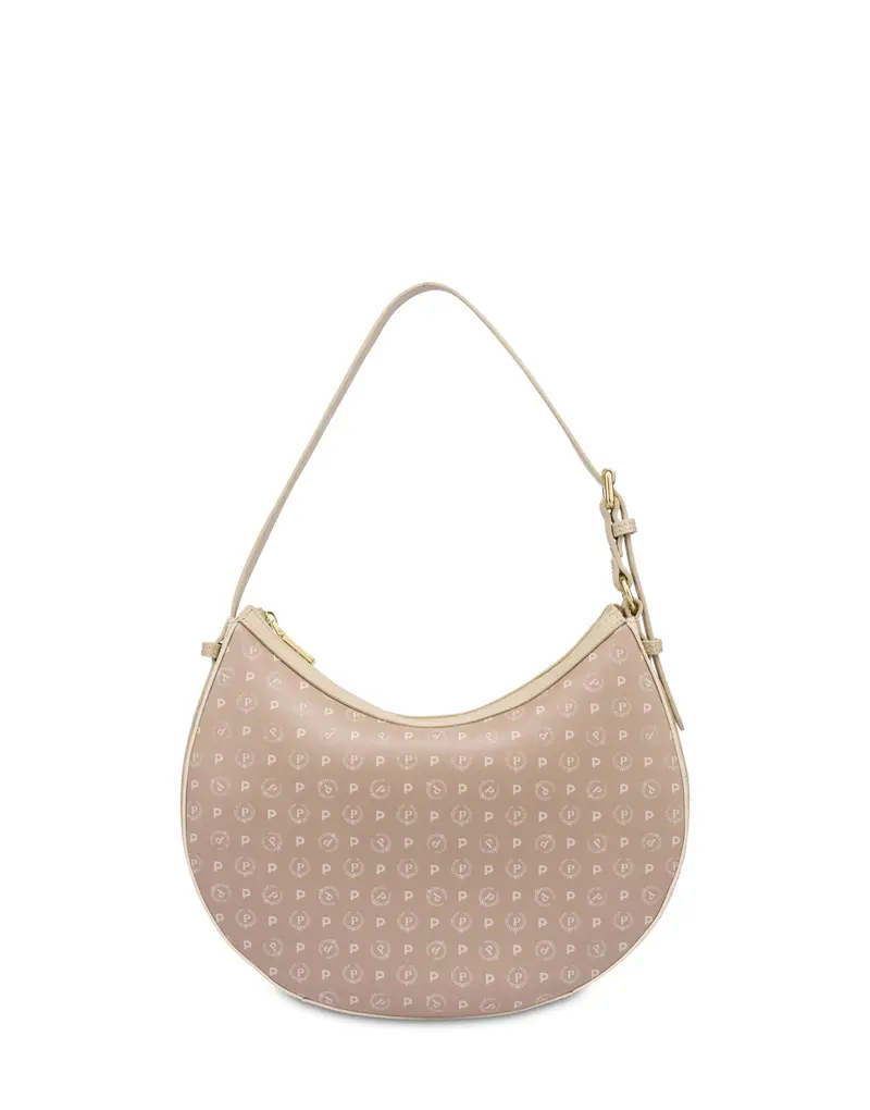 Hobo bag in PVC Heritage Soft Touch AVORIO/BEIGE/GHIACCIO, Pollini Bianco