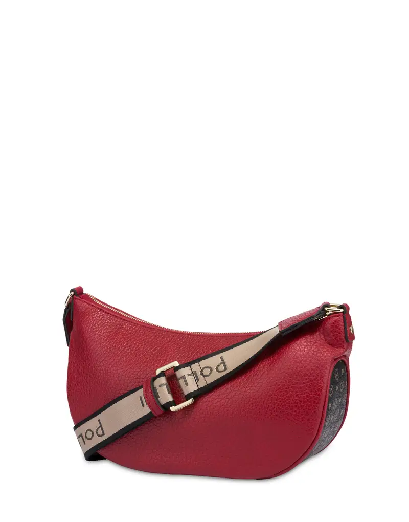 Hobo Bag Naja ROSSO/NERO, Pollini miniatura 2