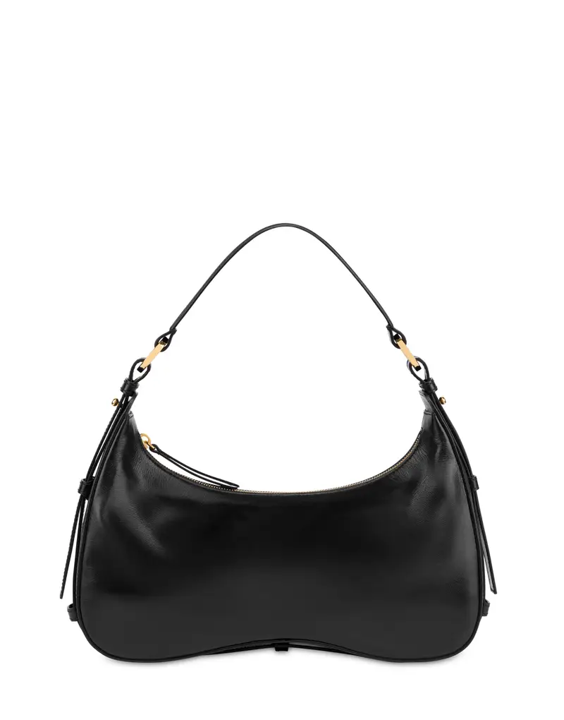 Hobo Bag Viktoria in Vernice NERO, Pollini