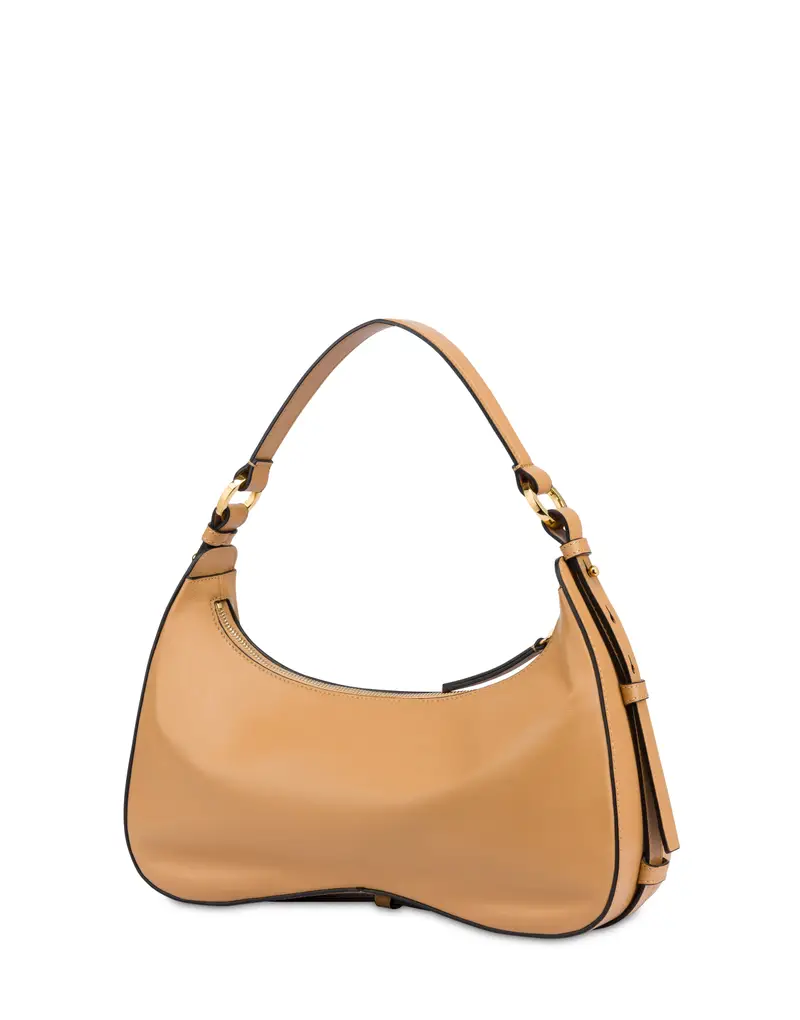 Hobo Bag Viktoria in Vitello SABBIA, Pollini Beige miniatura 2