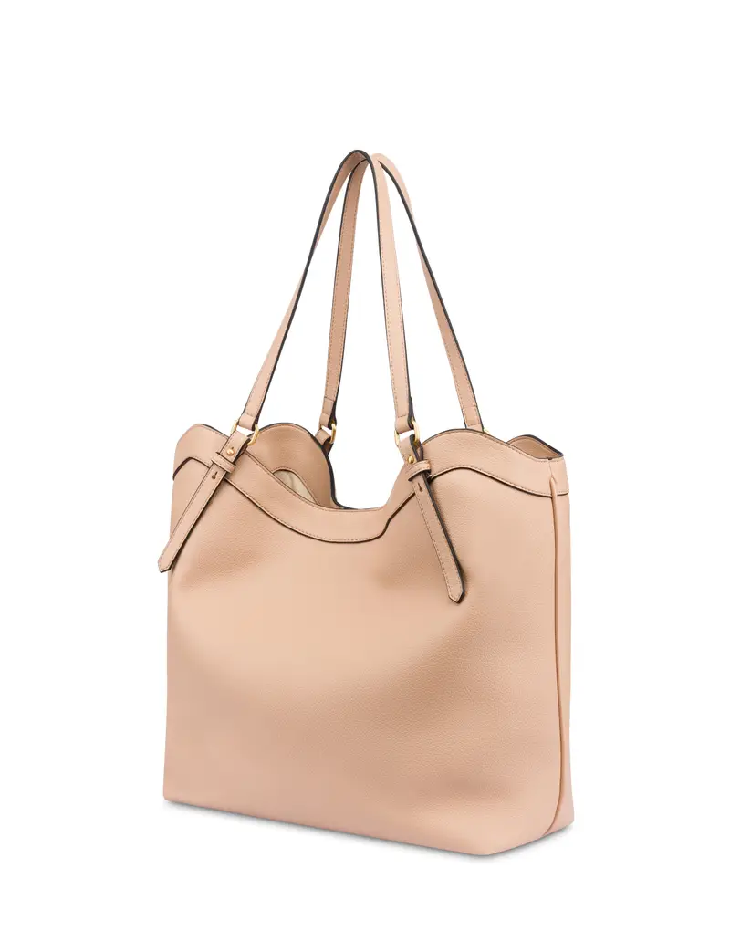 Hobo Drop Bag in faux leather NUDE, Pollini Bianco miniatura 2